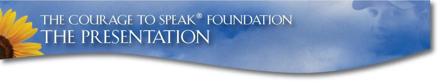 Courage to Speak Presentation Banner