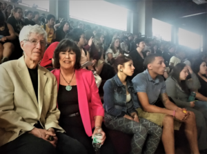 Ginger and Larry Katz giving substance abuse prevention programs presentations