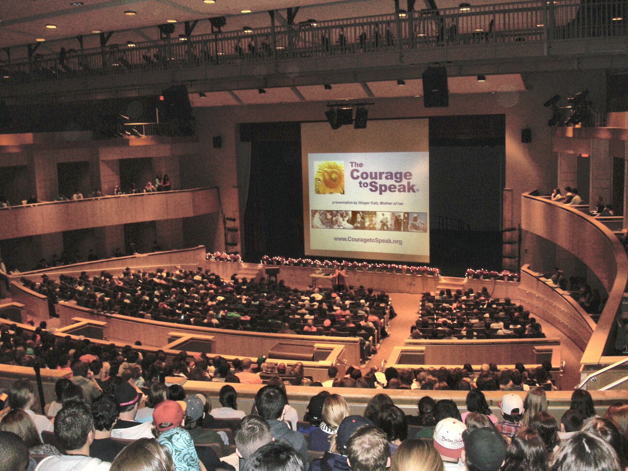 A Courage to Speak® student assembly presentation